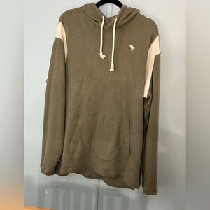 Abercrombie & Fitch Men’s Olive Green Lightweight Hoodie Size XL